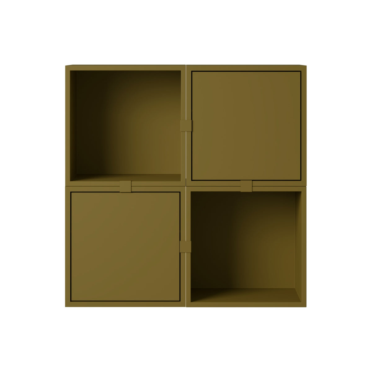 Stacked Hallway Storage - Configuration 4, Brown Green - Shelving - Muuto