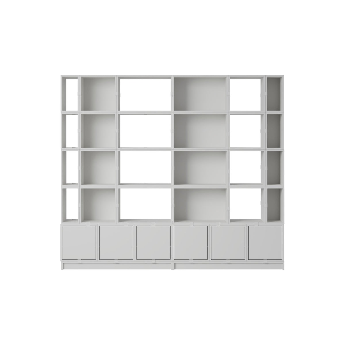 Stacked Office Storage - Configuration 1, Grey - Shelving - Muuto