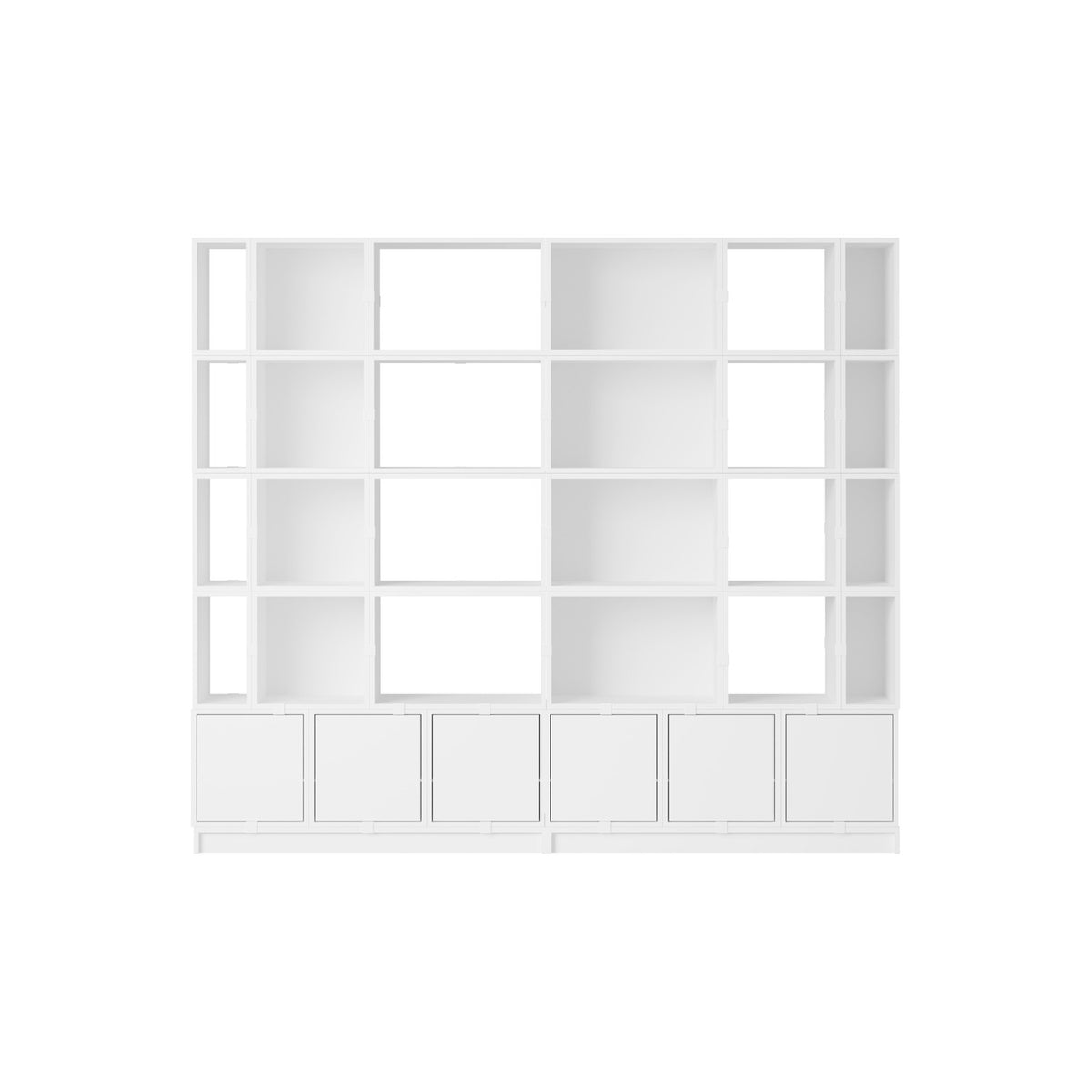 Stacked Office Storage - Configuration 1, White - Shelving - Muuto