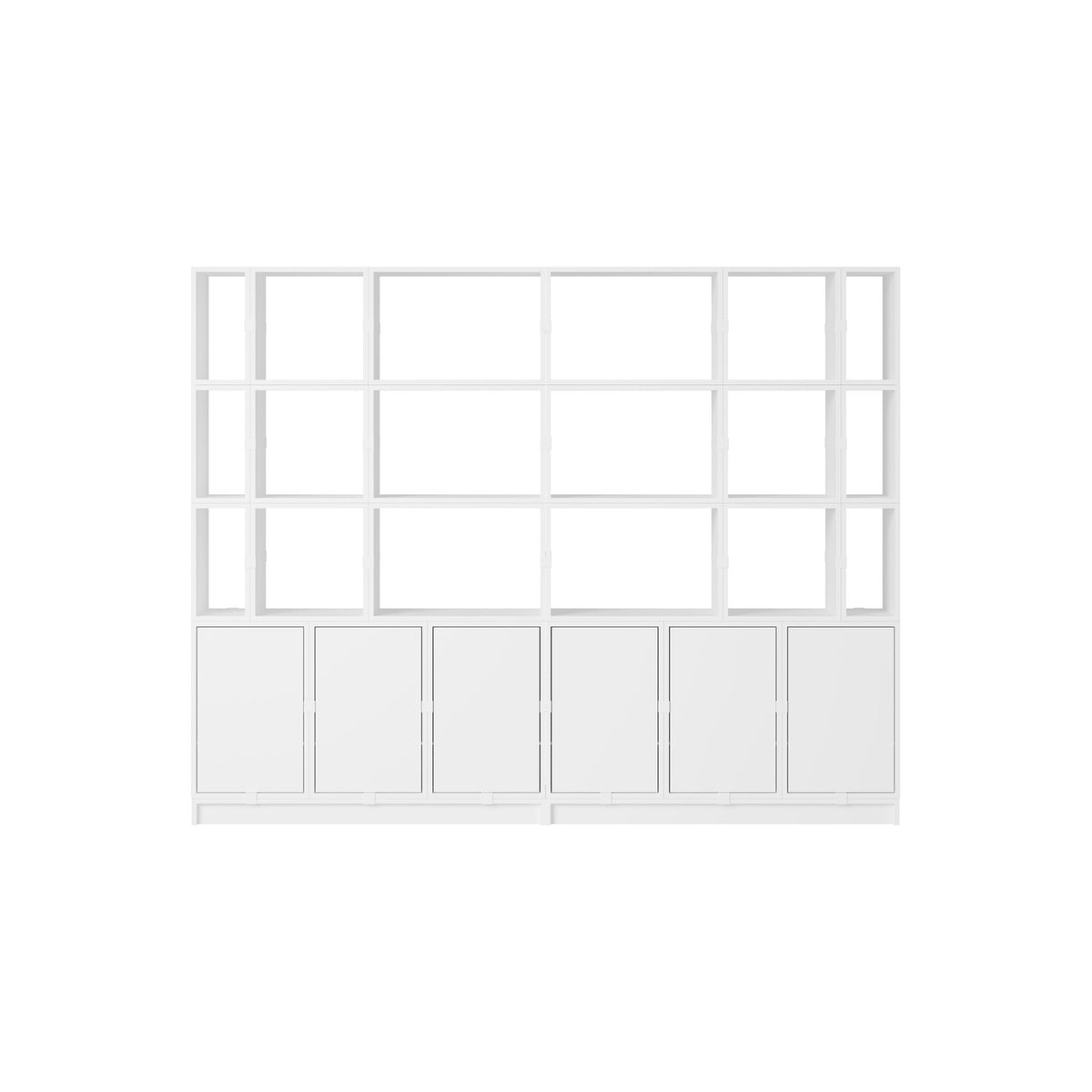 Stacked Office Storage - Configuration 2, White - Shelving - Muuto