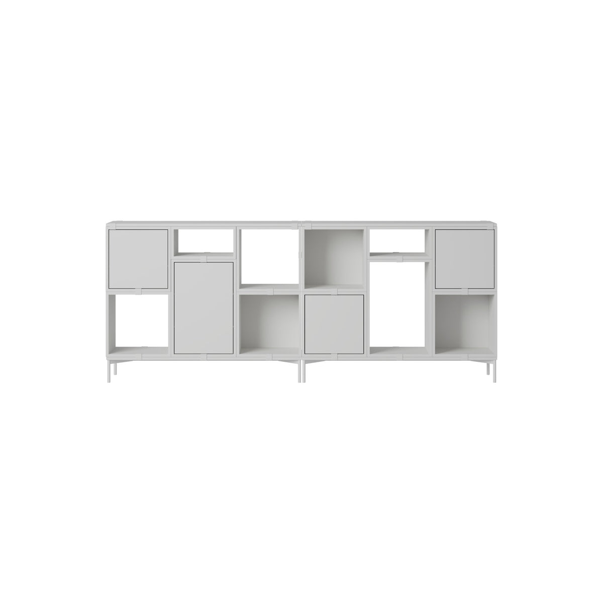Stacked Office Storage - Configuration 3, Grey - Shelving - Muuto