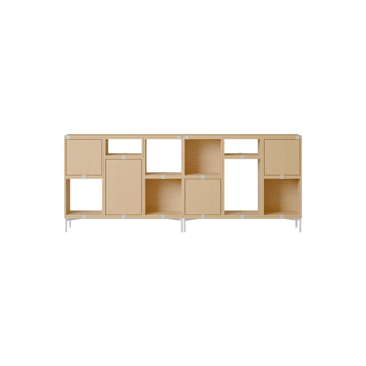 Stacked Office Storage - Configuration 3, Oak - Shelving - Muuto