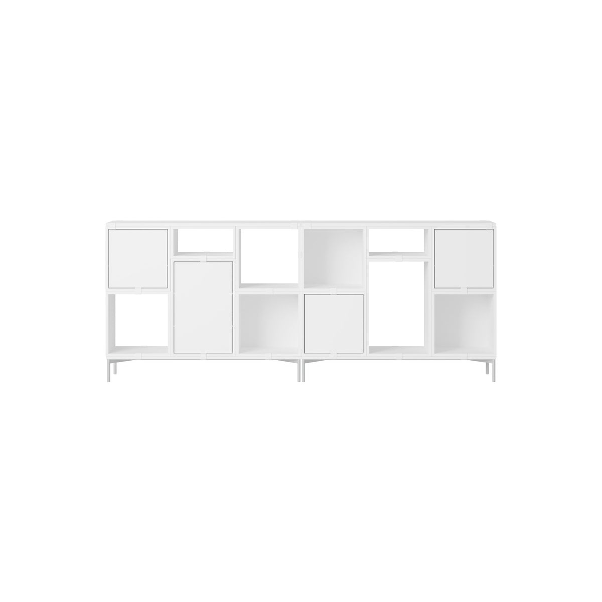 Stacked Office Storage - Configuration 3, White - Shelving - Muuto
