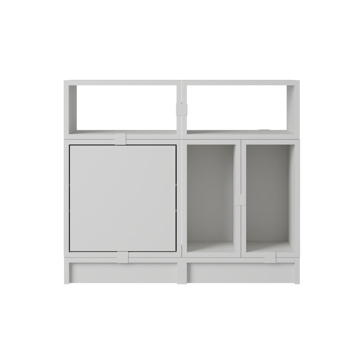 Stacked Office Storage - Configuration 5, Grey - Shelving - Muuto