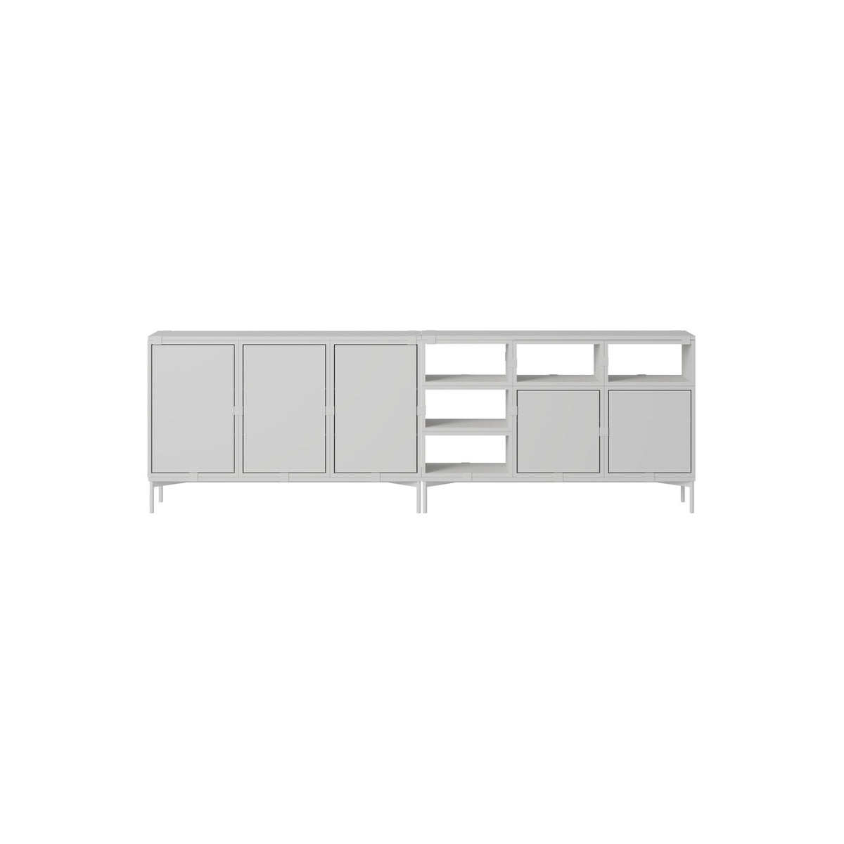 Stacked Sideboard - Configuration 2, Grey - Sideboard - Muuto