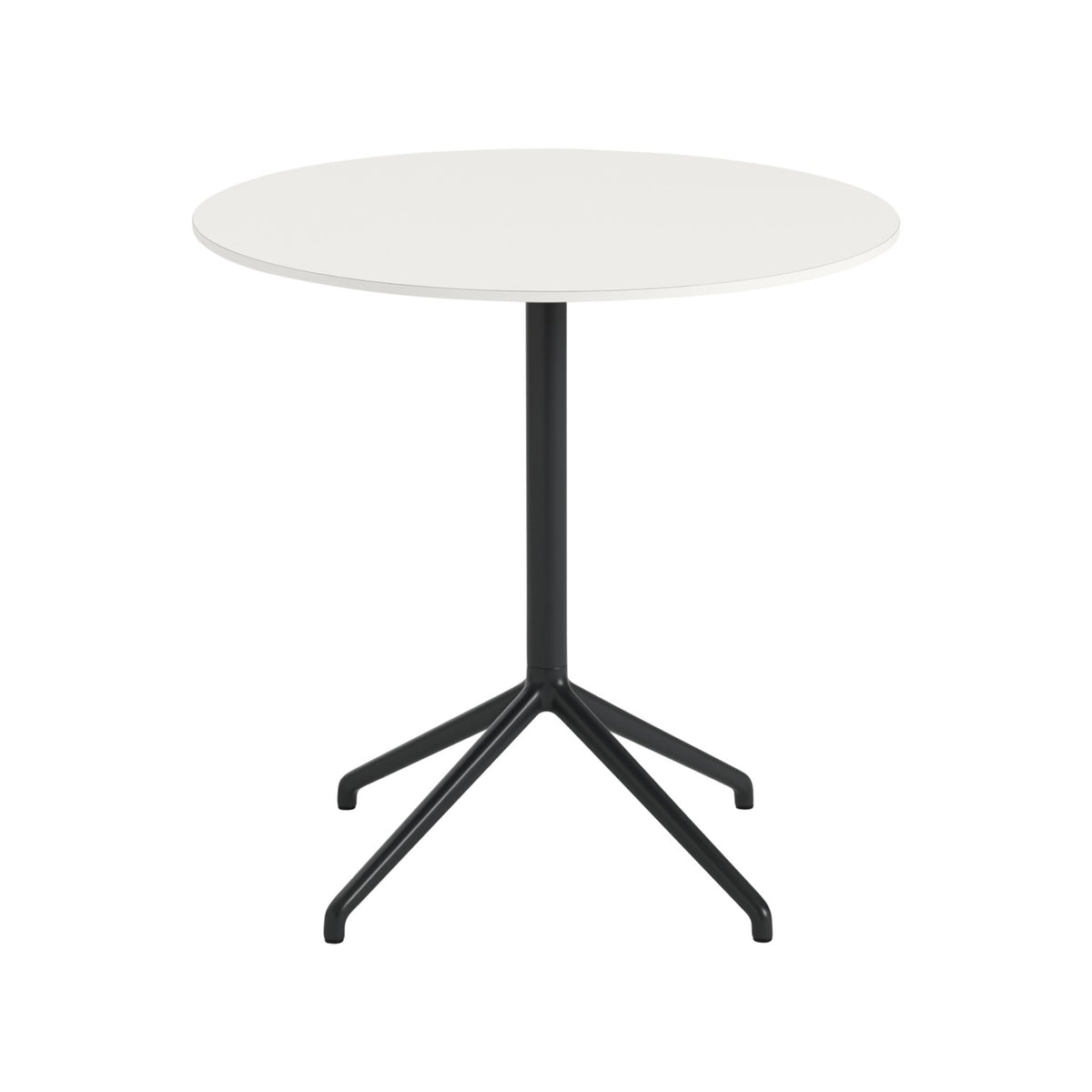 Still Café Table - Ø 75 cm, White Nanolaminate / Anthracite Black - Dining Tables - Muuto