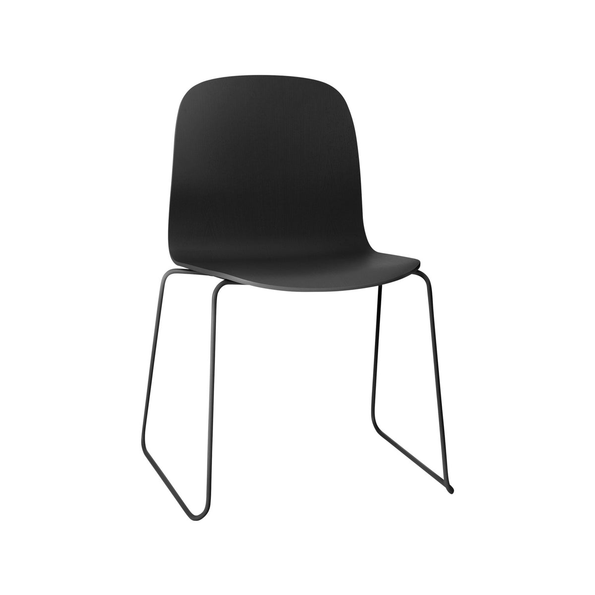 Visu Chair - Sled Base, Black - Chairs - Muuto