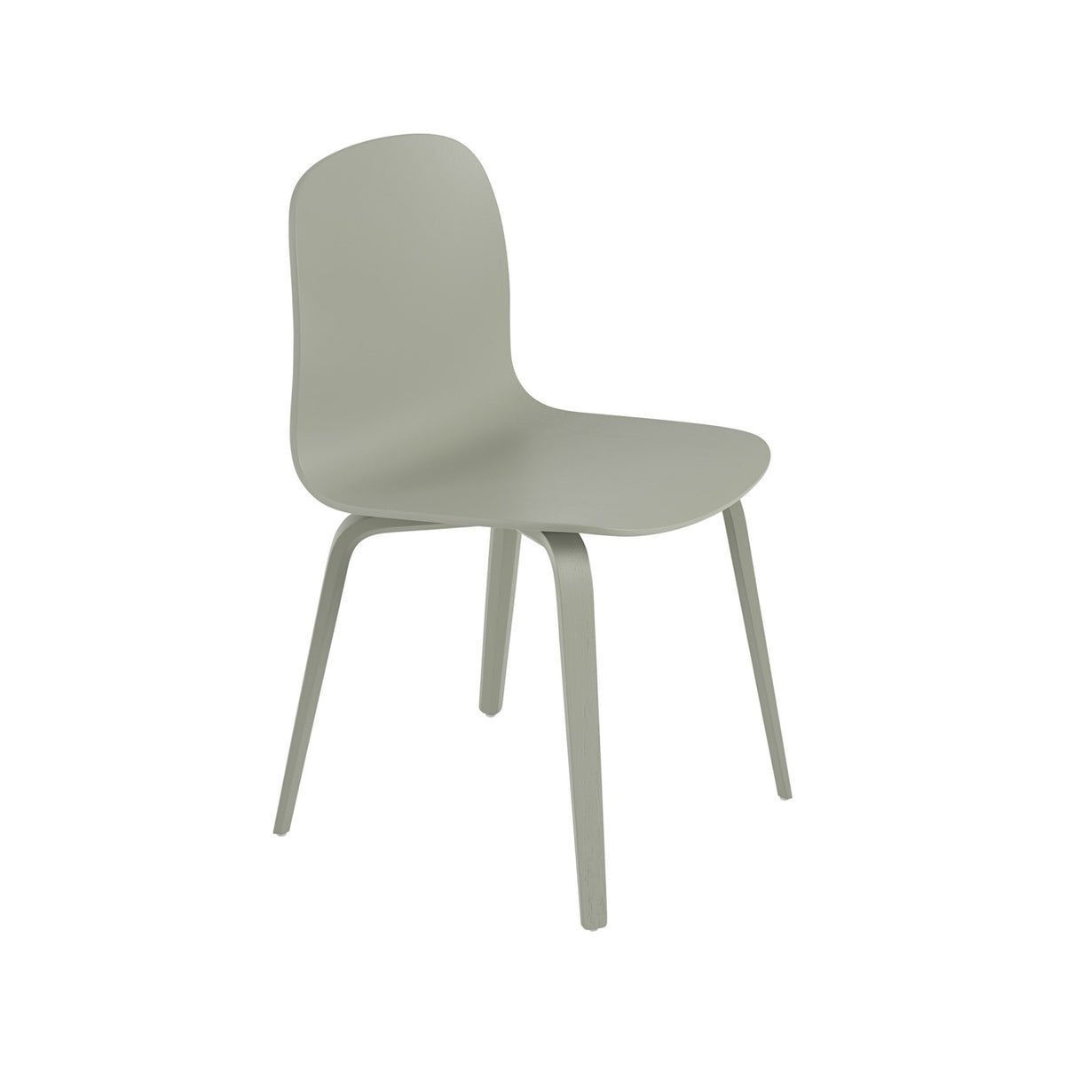 Visu Chair - Wood Base, Dusty Green - Chairs - Muuto