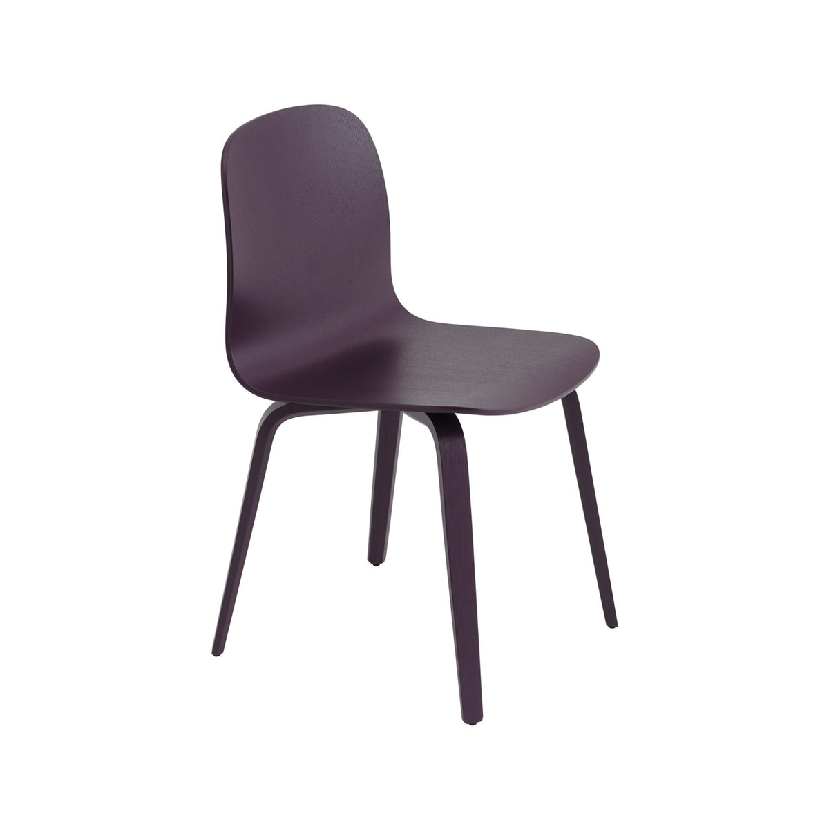 Visu Chair - Wood Base, Dark Plum - Chairs - Muuto