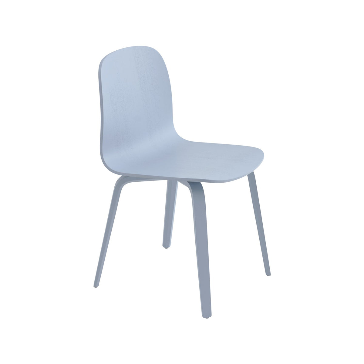 Visu Chair - Wood Base, Light Blue - Chairs - Muuto