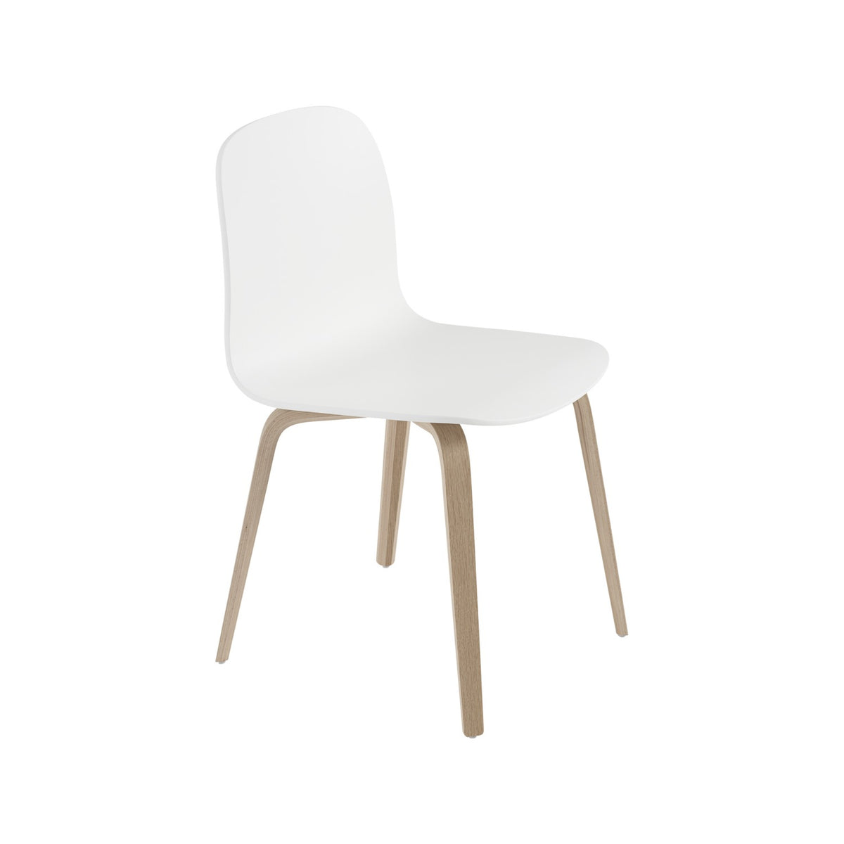 Visu Chair - Wood Base, White / Oak - Chairs - Muuto