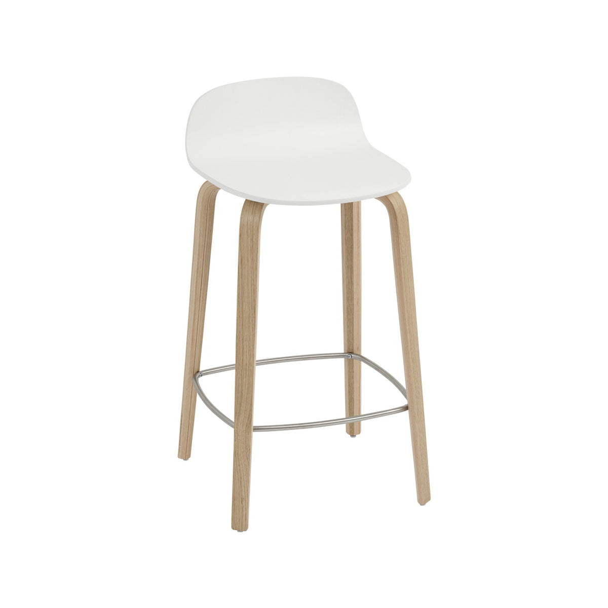 Visu Counter Stool - White / Oak - Stools - Muuto
