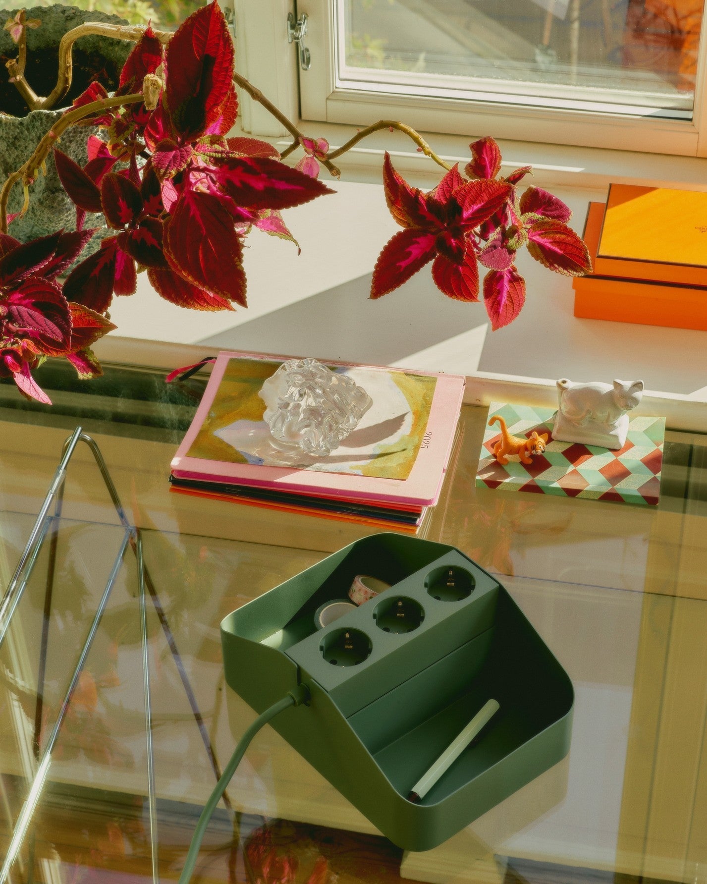 Power Bar Tray Double - Mossy Green