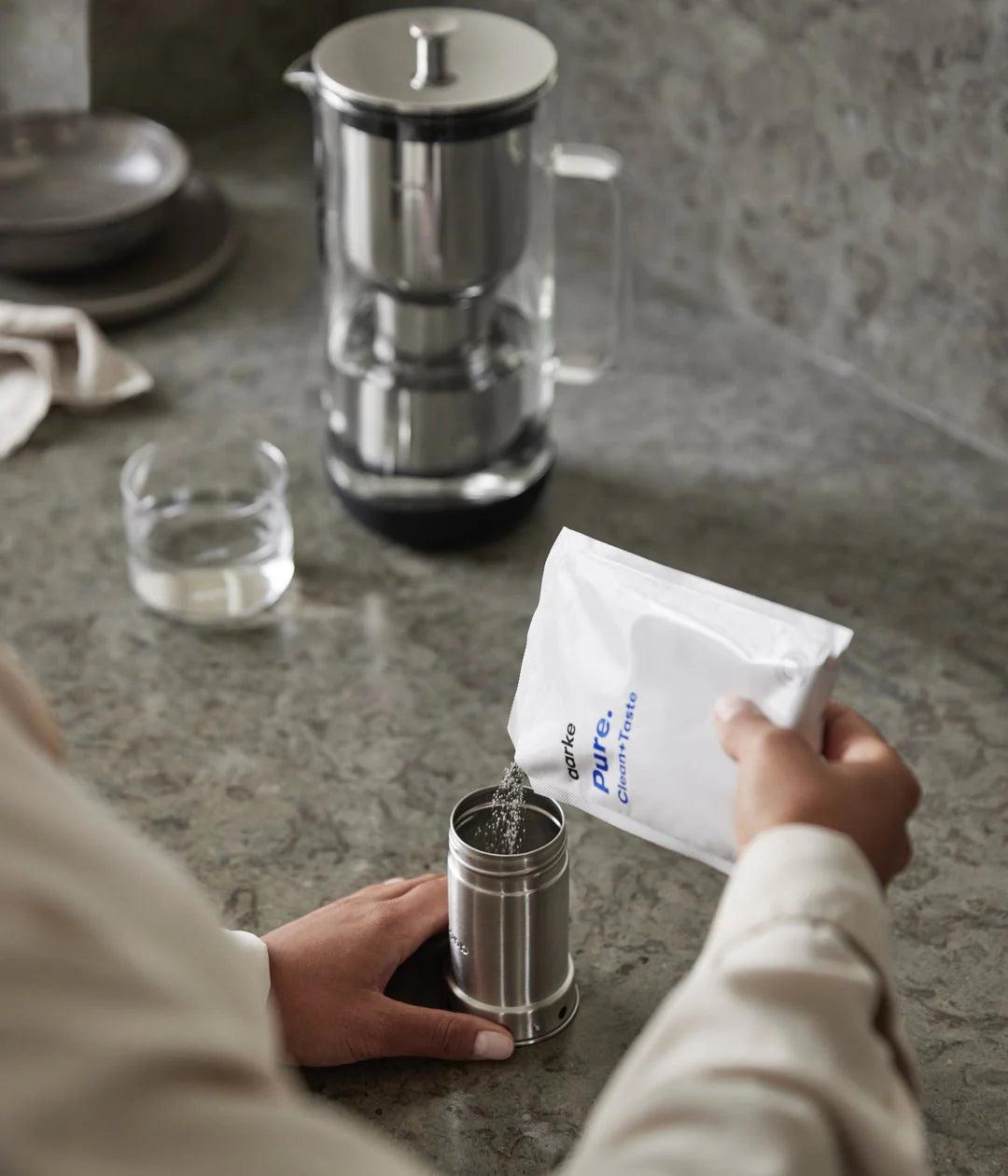 Purifier – Wasserfilter Kanne aus Glas