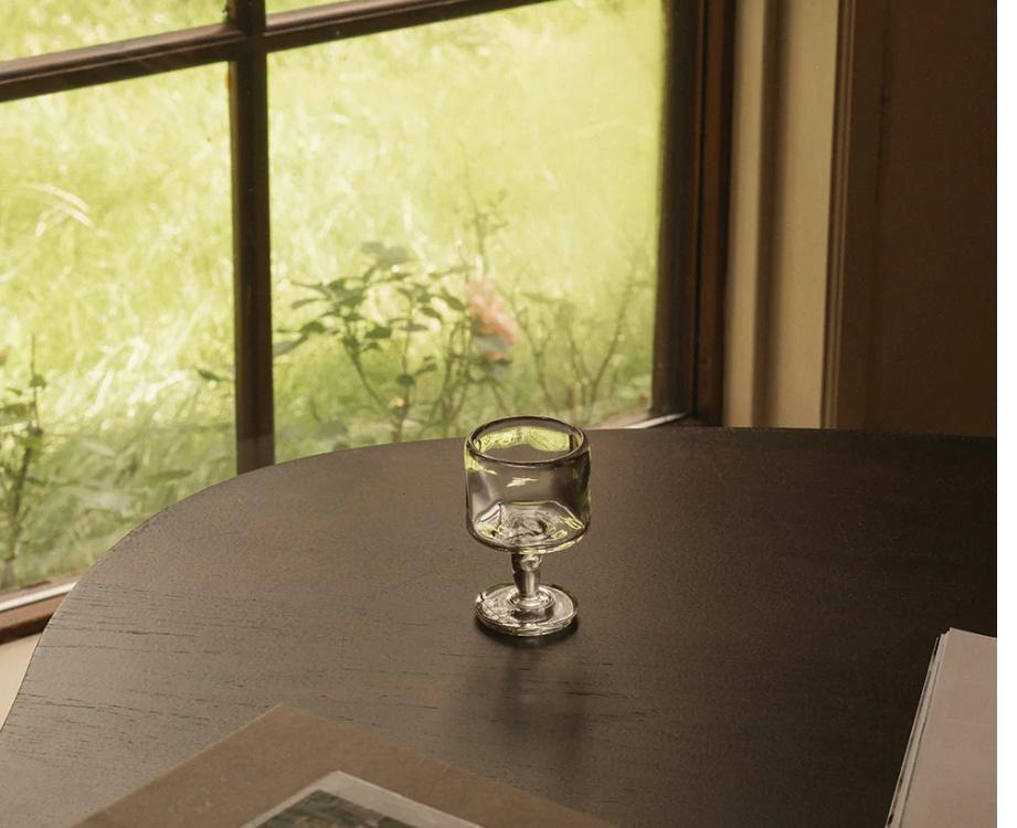 0405 Stem Glass Set of Two – Clear – Small