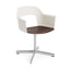 Off White with Walnut Seat