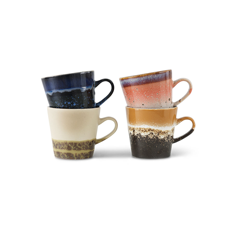 70s Ceramics – Americanotassen, Pegasus (4-Set) – HKLIVING