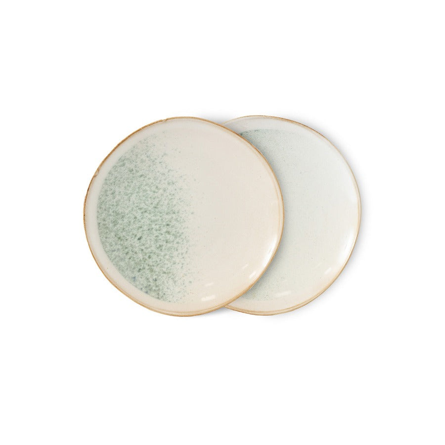 70s Ceramics – Frühstücksteller, Mist (2-Set) – HKLIVING
