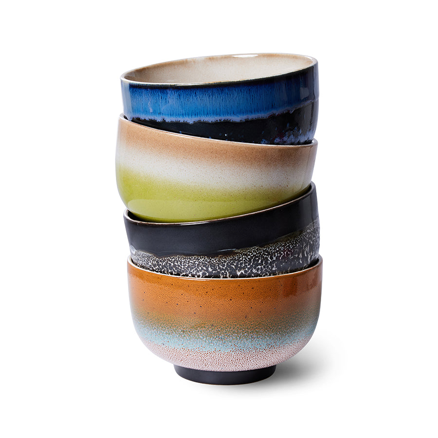 70s Ceramics – Nudelschalen, Groovy (4-Set) – HKLIVING – Ansicht 3