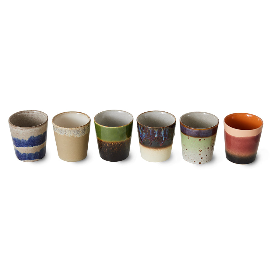 70s Ceramics – Kaffeetassen, Grounding (6-Set)