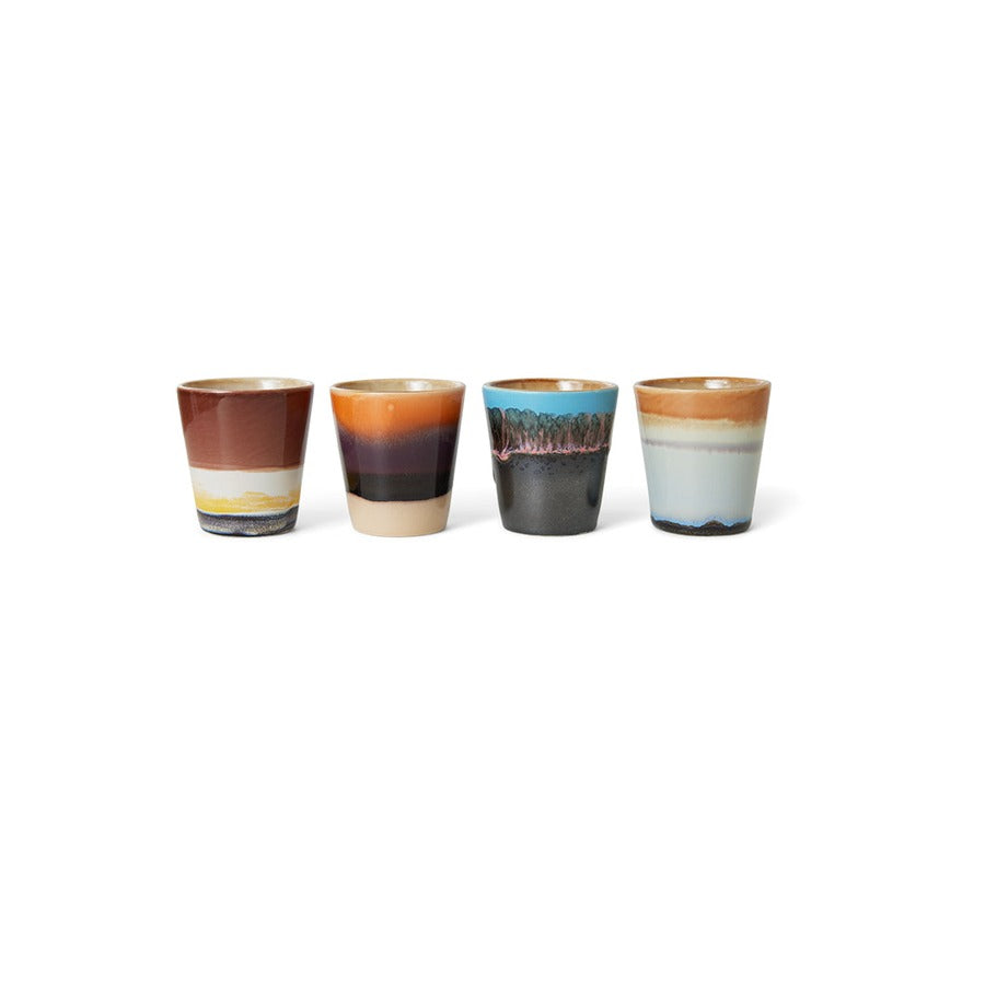 70s Ceramics – Ristrettotassen, Solar (4-Set) – HKLIVING – Ansicht 3