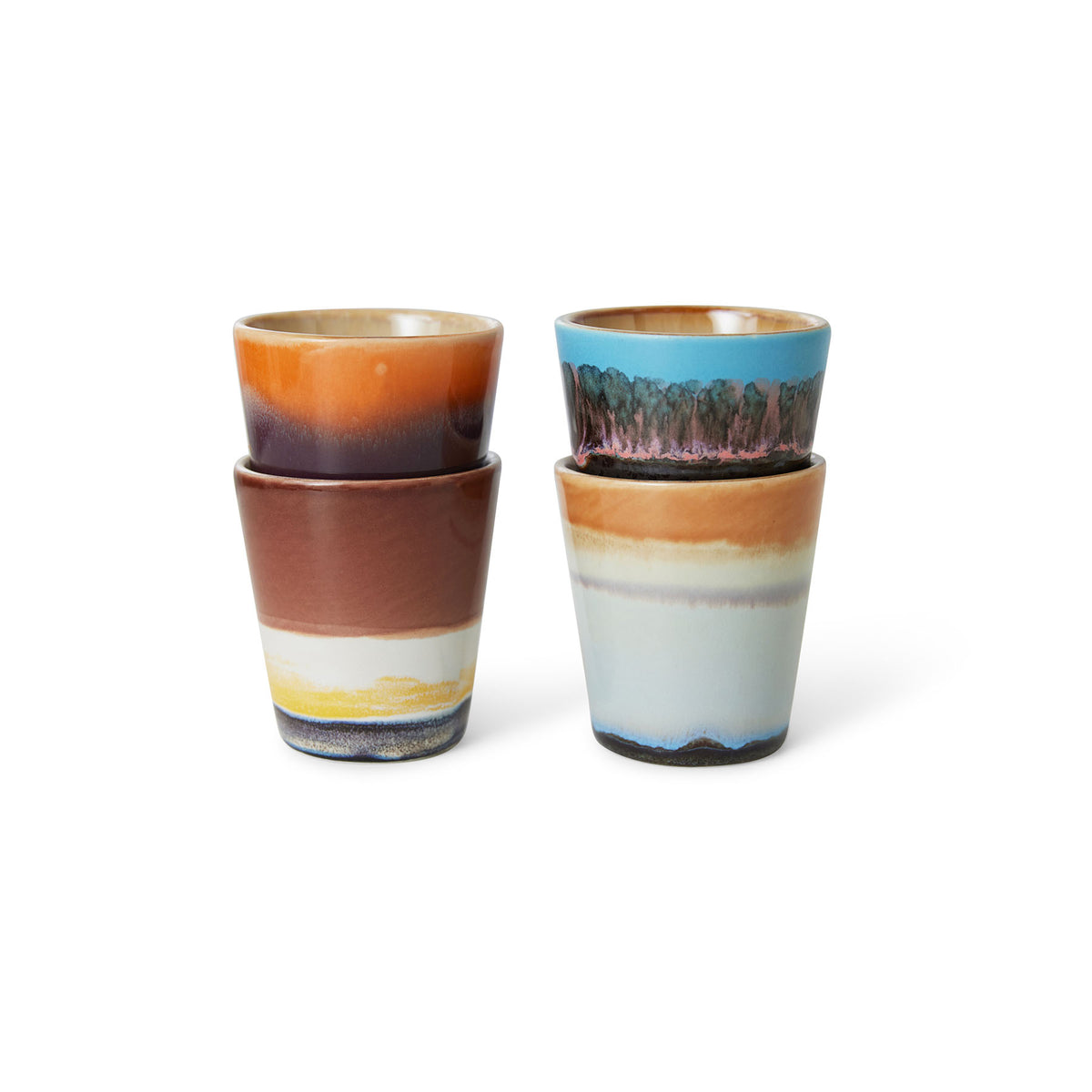 70s Ceramics – Ristrettotassen, Solar (4-Set) – HKLIVING