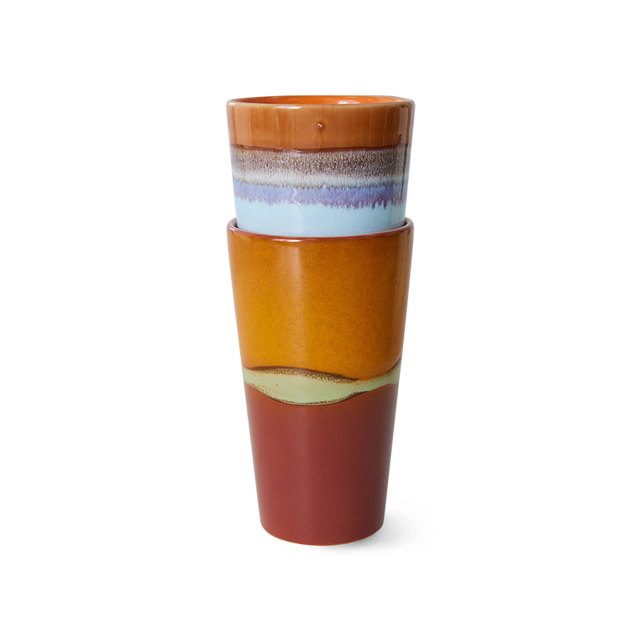 70s Ceramics – Lattetassen, Clash (2-Set) – HKLIVING – Ansicht 3