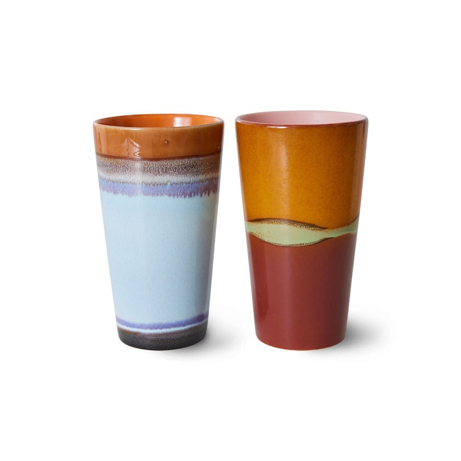 70s Ceramics – Lattetassen, Clash (2-Set) – HKLIVING