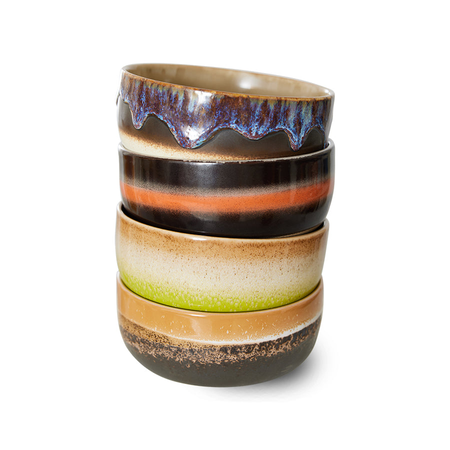 70s Ceramics – Dessertschalen, Humus (4-Set) – HKLIVING – Ansicht 3