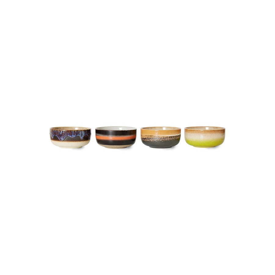 70s Ceramics – Dessertschalen, Humus (4-Set) – HKLIVING – Ansicht 4