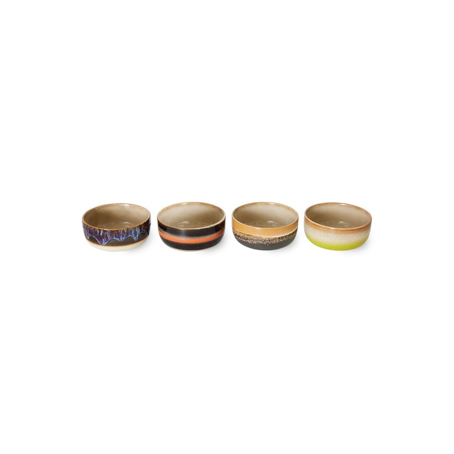 70s Ceramics – Dessertschalen, Humus (4-Set) – HKLIVING – Ansicht 5