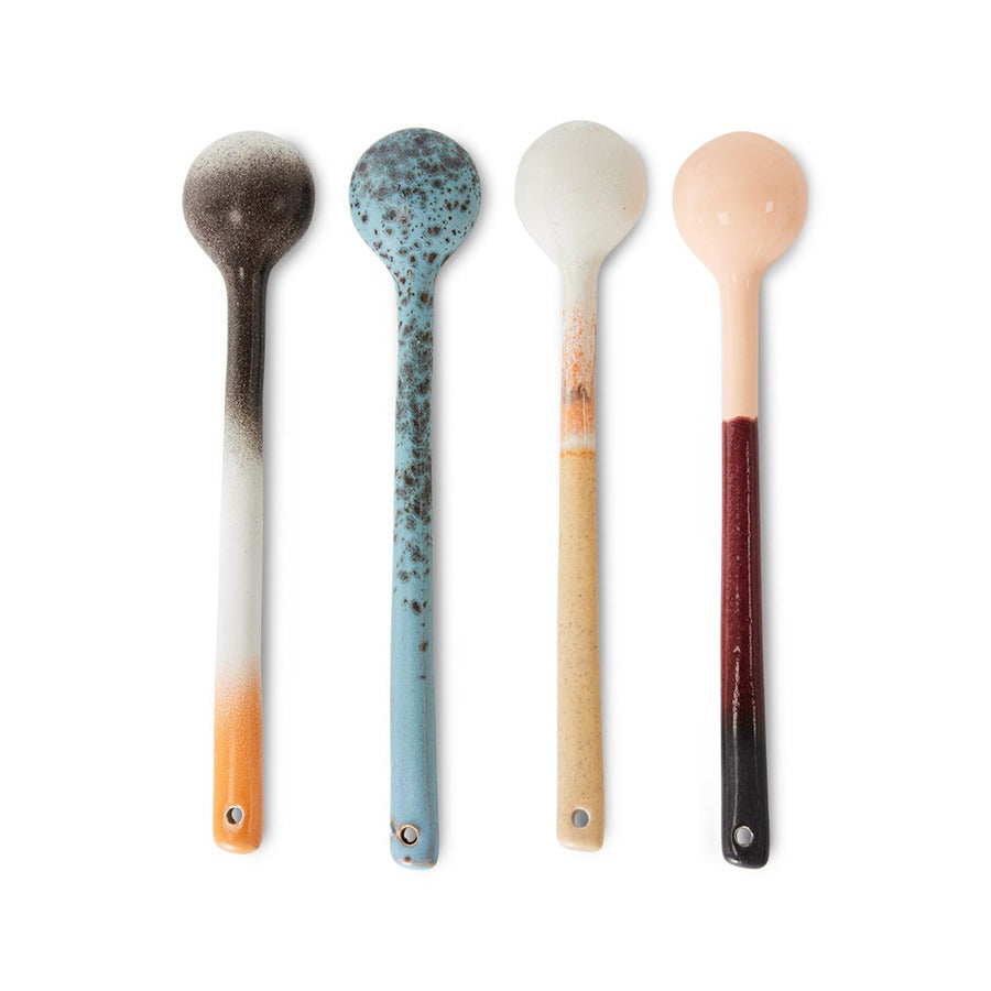 70s Ceramics – Löffel L, Breeze (4-Set) – HKLIVING – Ansicht 3