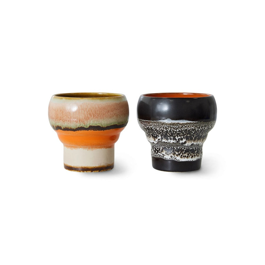 70s Ceramics – Lungotassen, Basalt (2-Set) – HKLIVING