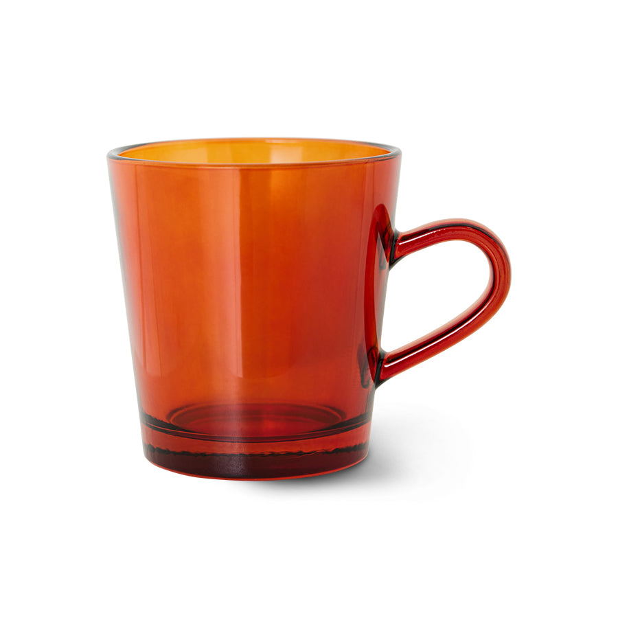 70s Glassware – Kaffeetassen, Amber Brown (4-Set) – HKLIVING – Ansicht 3