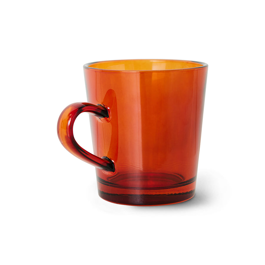 70s Glassware – Kaffeetassen, Amber Brown (4-Set) – HKLIVING – Ansicht 4