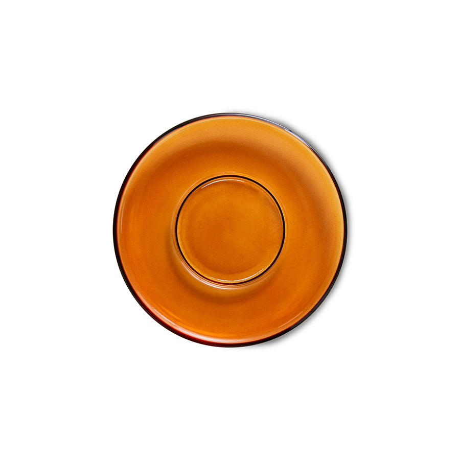 70s Glassware – Untertassen, Amber Brown (4-Set) – HKLIVING – Ansicht 3
