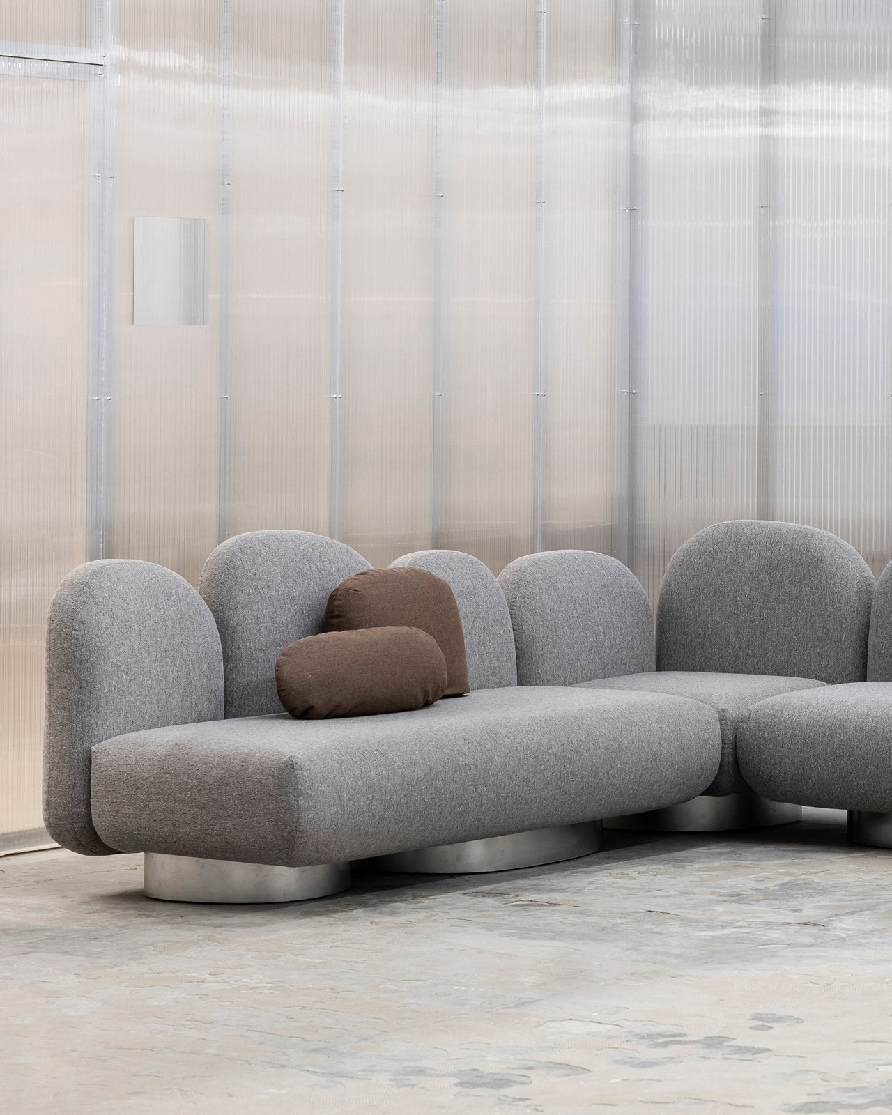 Assemble - 1 - Seat - Sofa - Senales Grey Sofas by Valerie Objects