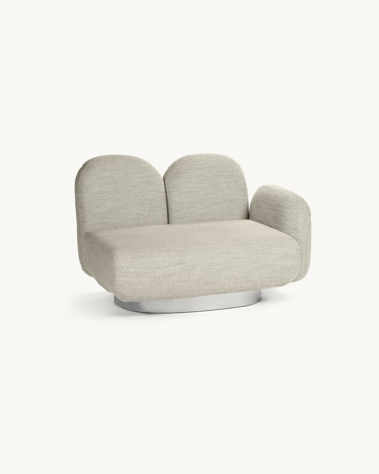 Assemble - 1 - Seat - Sofa with right Armrest - Gijon Sand Sofas by Valerie Objects