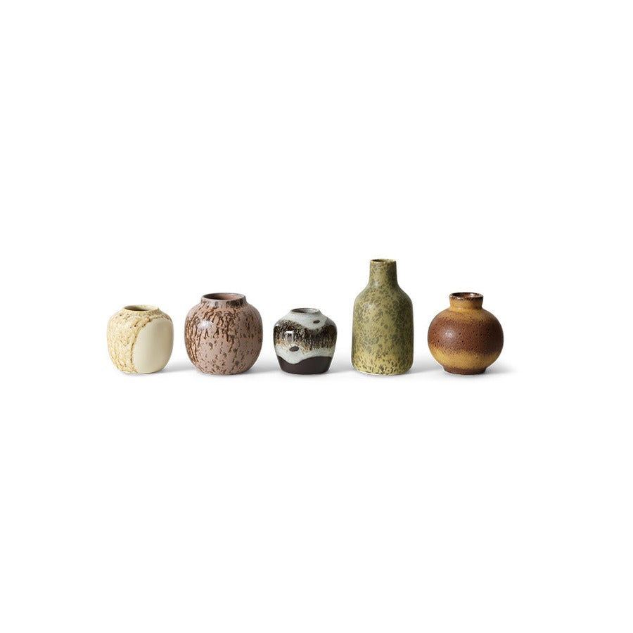 70s Ceramics – Kleine Vasen, Pursuit (5-Set) – HKLIVING