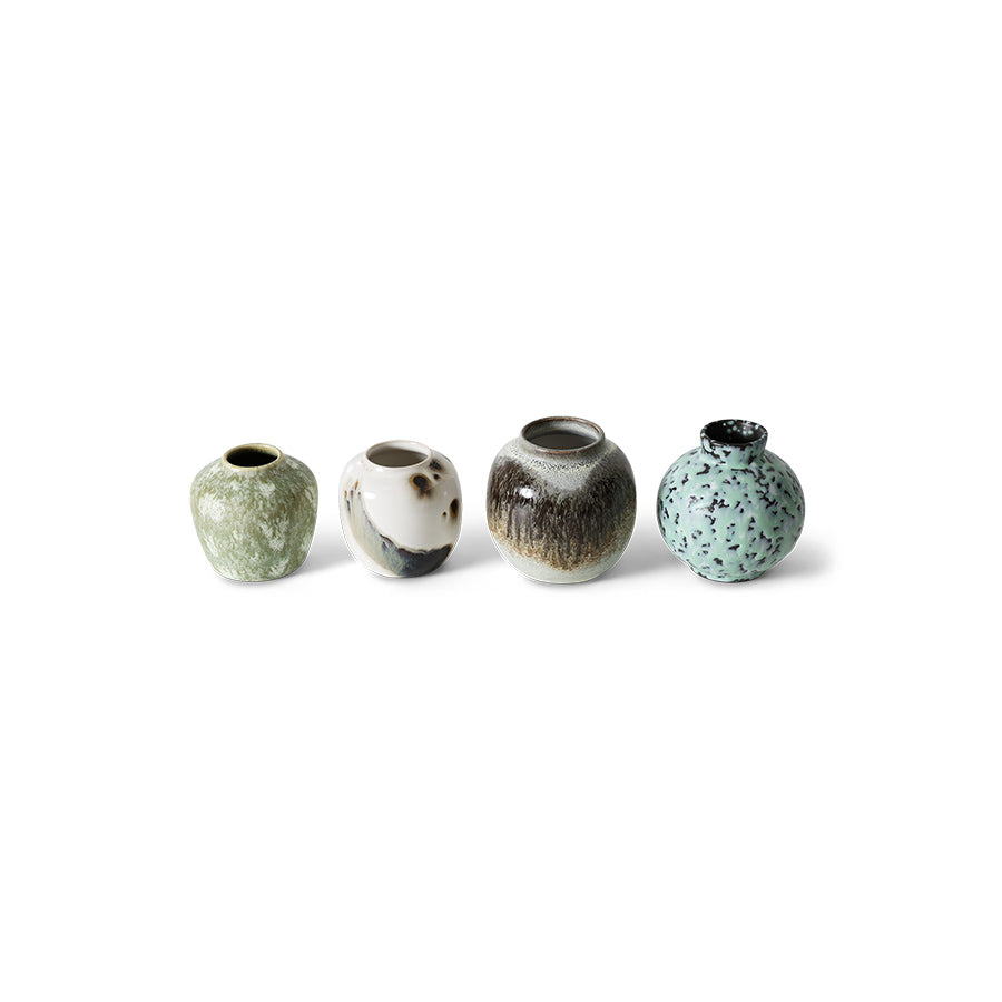 70s Ceramics – Small Vases, Canyon (set of 4) – HKLIVING – view 3
