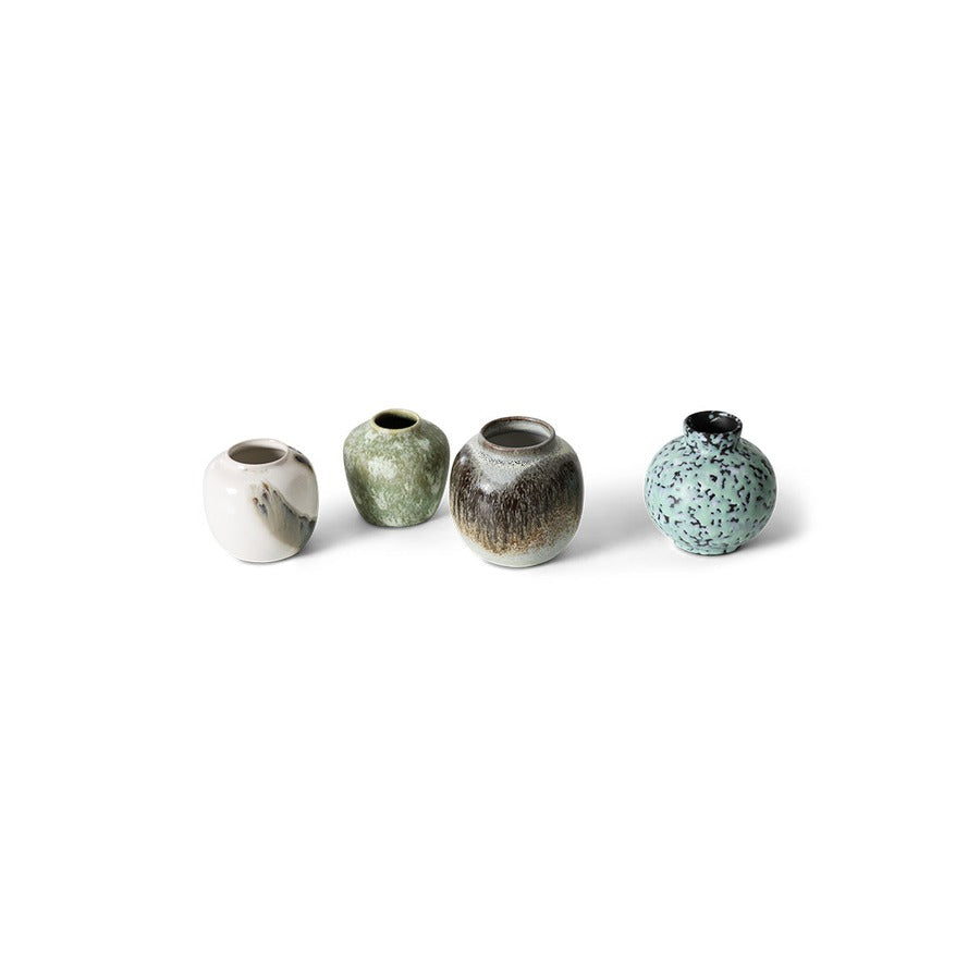 70s Ceramics – Small Vases, Canyon (set of 4) – HKLIVING – view 4