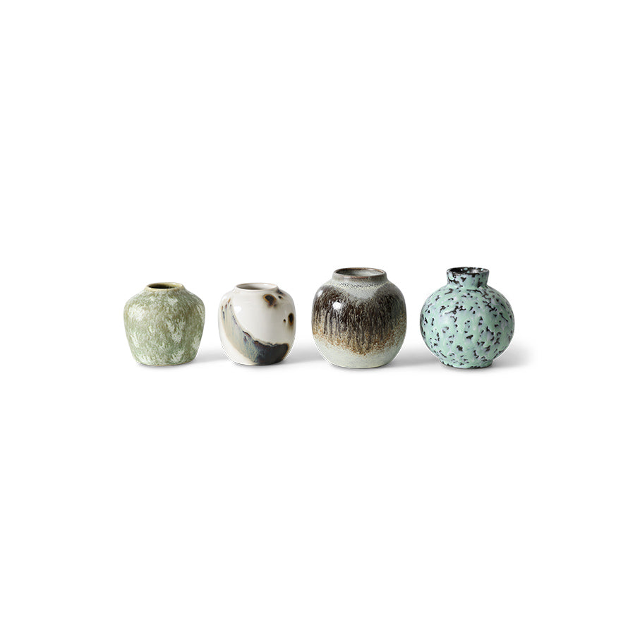 70s Ceramics – Small Vases, Canyon (set of 4) – HKLIVING