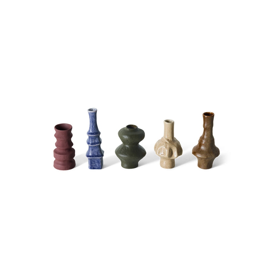 70s Ceramics – Kleine Vasen, Palette (5-Set) – HKLIVING – Ansicht 3