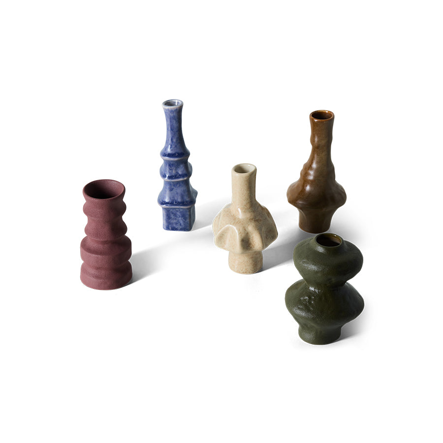 70s Ceramics – Kleine Vasen, Palette (5-Set) – HKLIVING – Ansicht 4