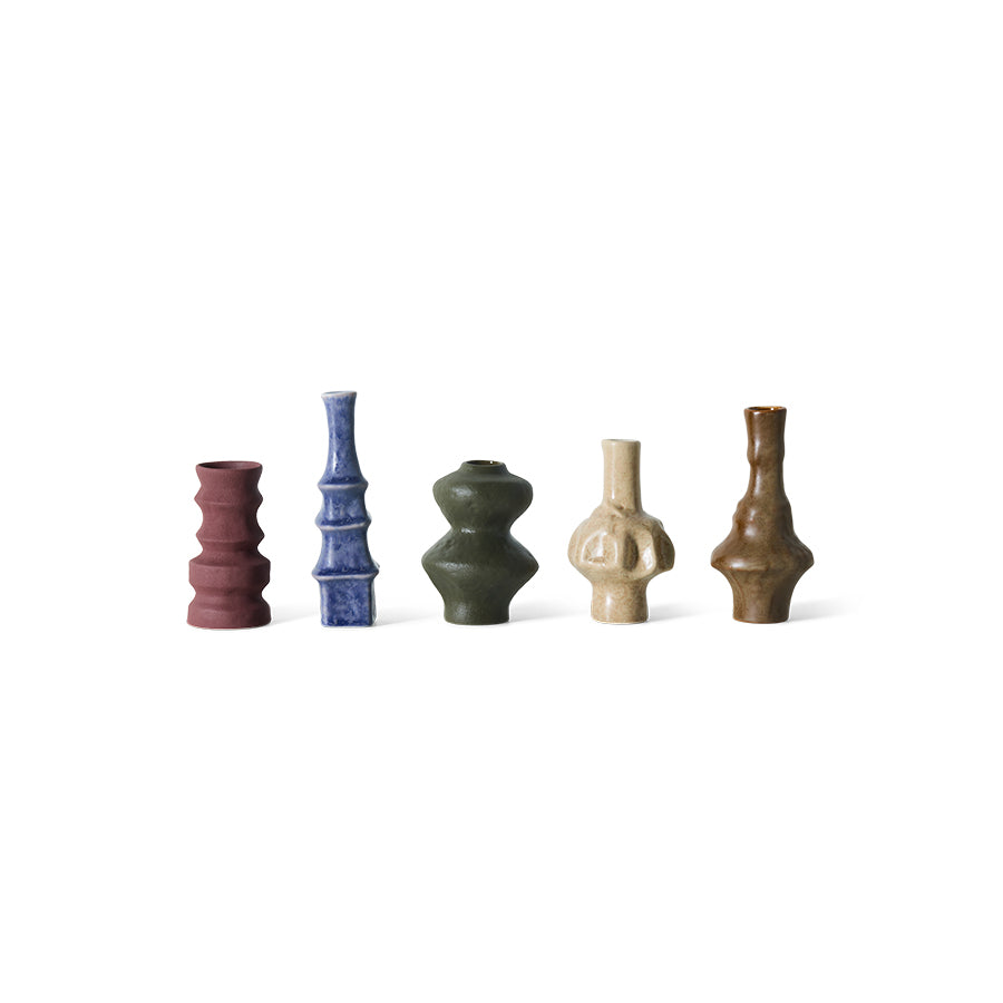 70s Ceramics – Kleine Vasen, Palette (5-Set) – HKLIVING