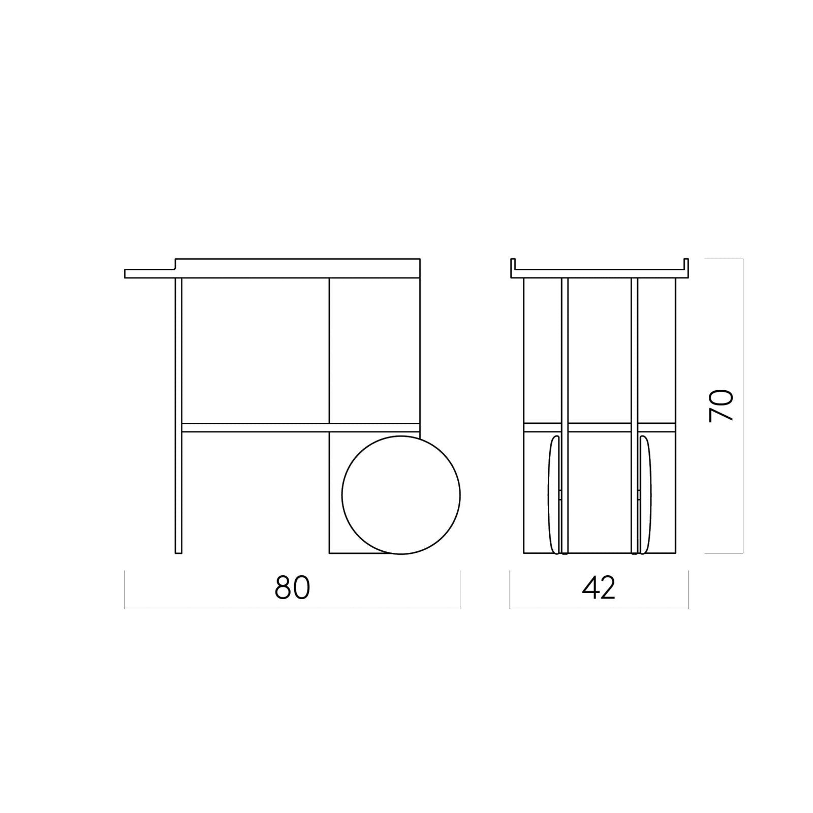 Axis Side Table by Kristina Dam Studio