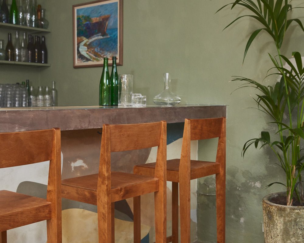 Bar Chair 01 - Warm Brown Birch - H65