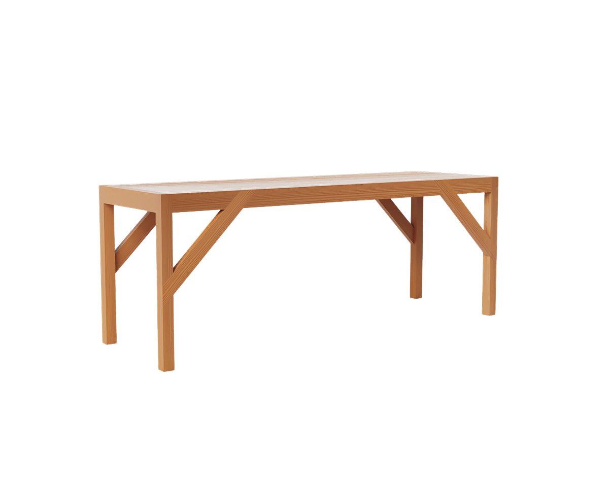 Bracket Bench - Warm Brown Pine Benches by Frama