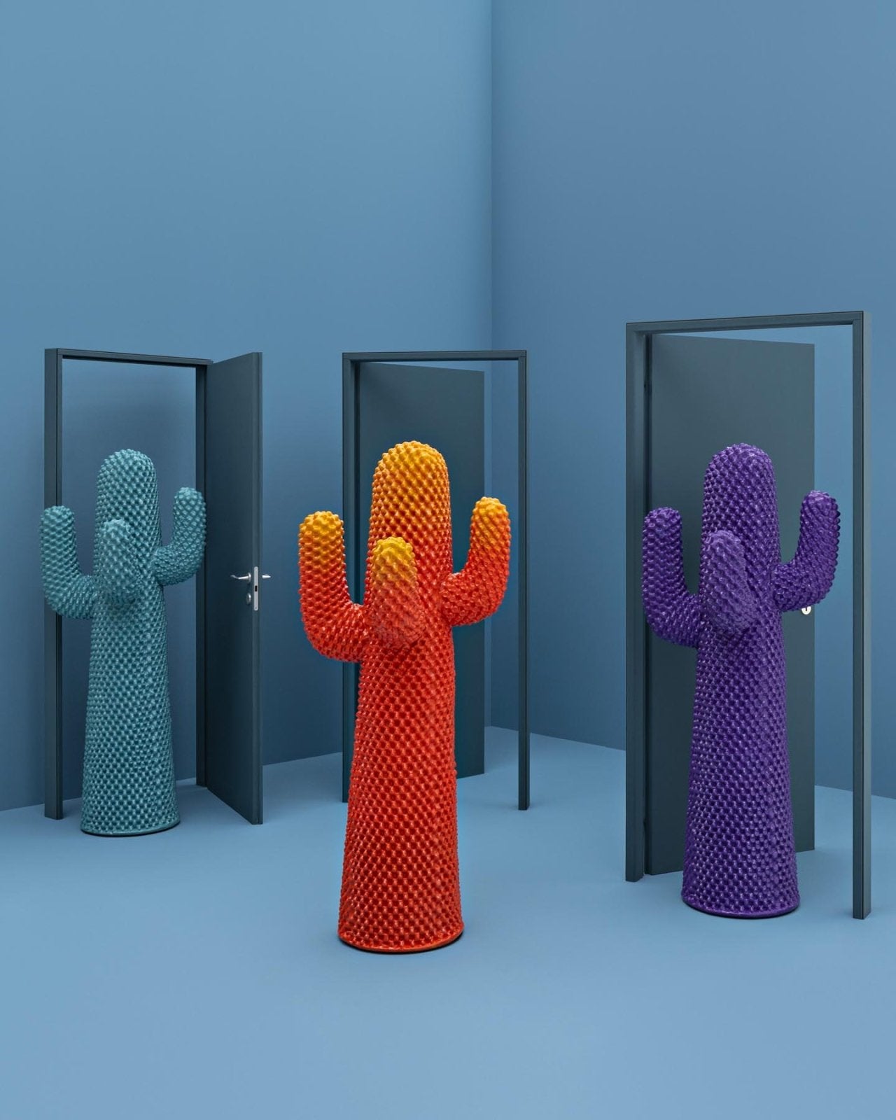 Cactus Gammablue Sculpture by Gufram