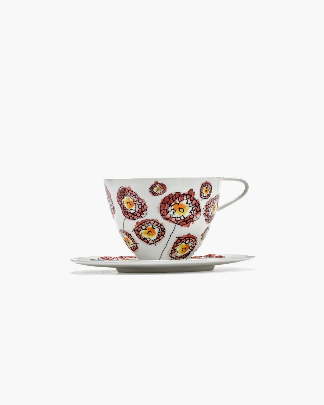 Cappuccino Cup with Saucer - Anemone Milk Midnight Flowers Geschirr by Serax x Marni